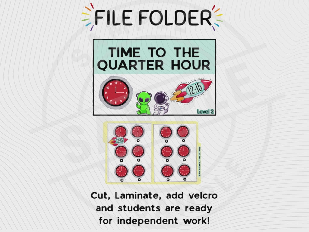 Quarter Hour File Folders